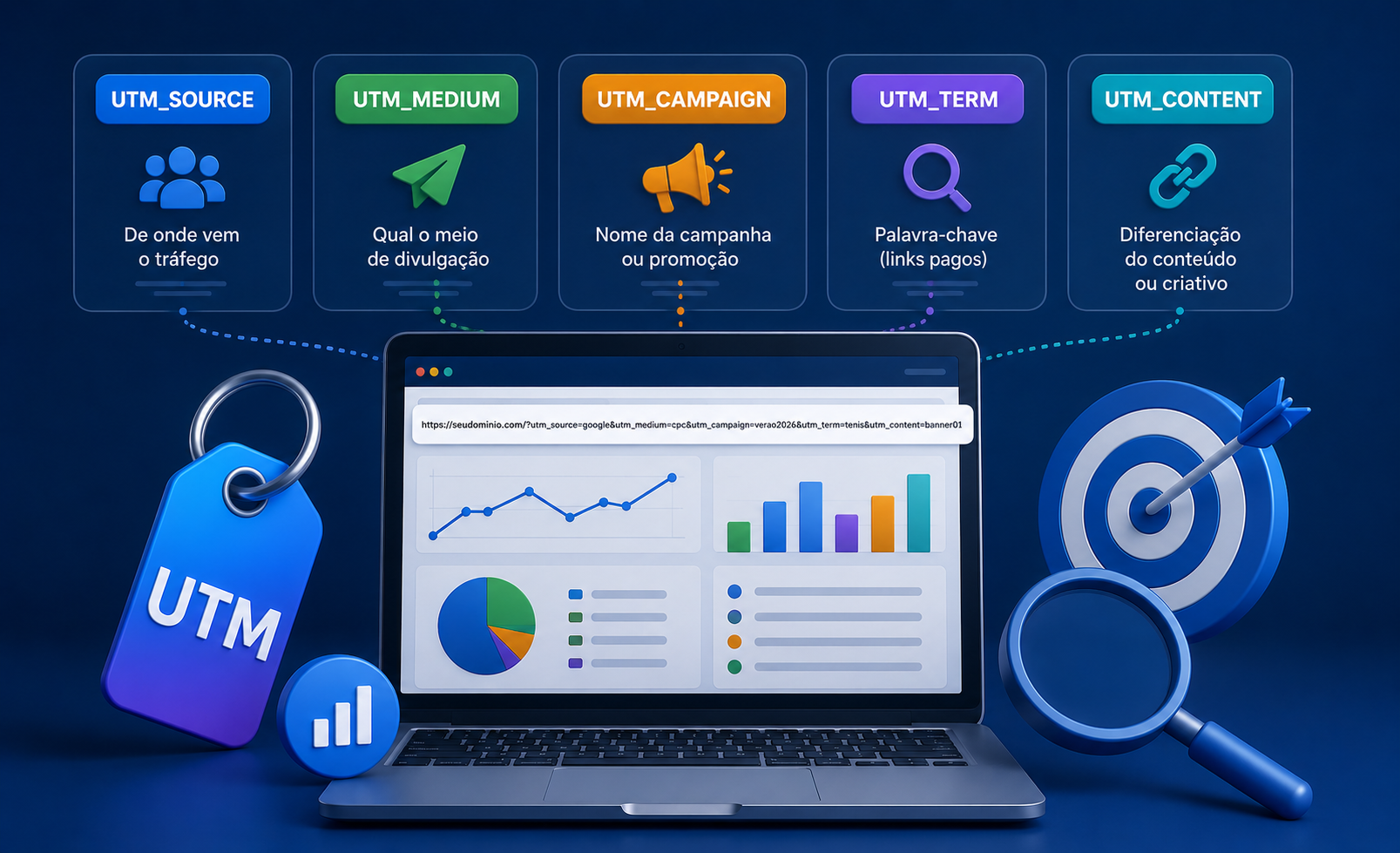 UTM Source, Medium, Campaign, Term e Content explicados
